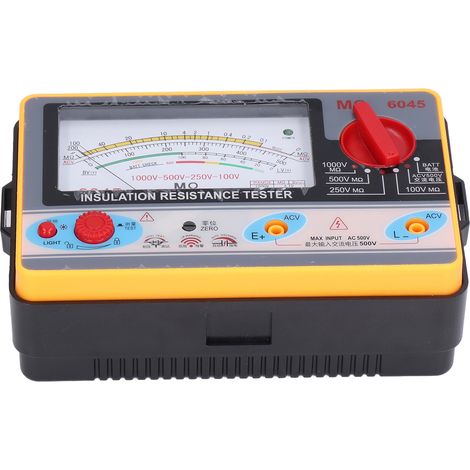 Testeur de résistance d'isolement TY6045 portable haute précision, mégohmmètre 1000 V 5 MΩ 2000 MΩ
