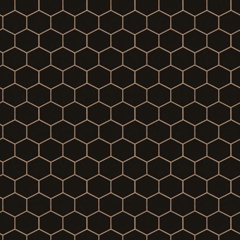 Hexagon Geo Schwarz - Vliestapete - 10m x 52cm (1/3)