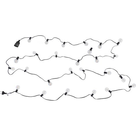Guirlande lumineuse G40 25 ampoules LED (1 ampoule de rechange) 8 mètres, jusqu'à 5 guirlandes connectables, étanche extérieur fête jardin terrasse clôture balcon décoration blanc chaud 220V CE (1/5)