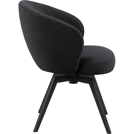 Darlene chaise de salle à manger avec accoudoirs tissu gris. (1/5)