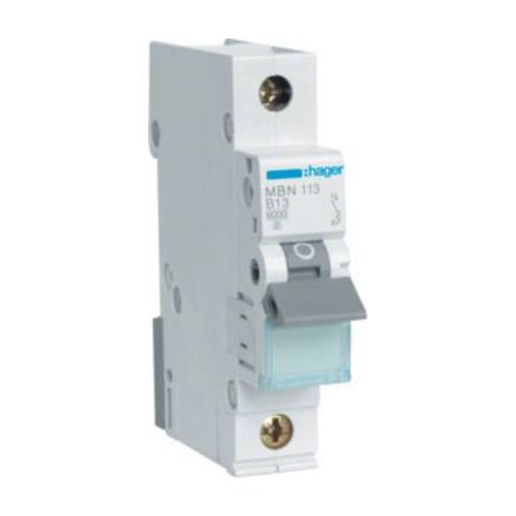 Hager MBN113 Disjoncteur 1 pôle 13 A X54978 (1/3)