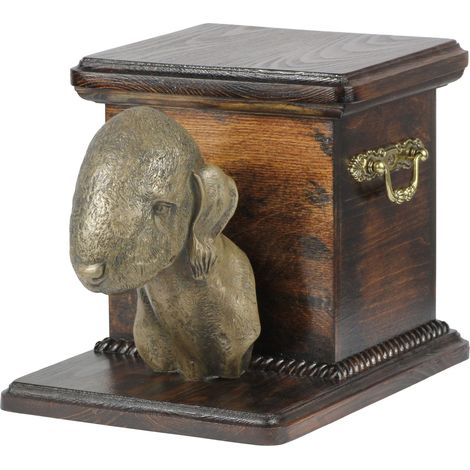 Terrier de Bedlington, Terrier de Rothbury - urne funéraire pour chien avec statuette, urne élégante pour chien, urne unique avec buste de chien par Art-Dog (1/5)