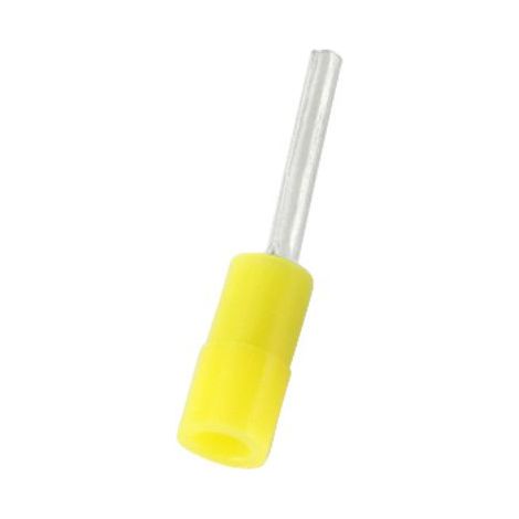 Connecteur à broches à sertir Isolée RS PRO, placage Etain, Dia. broche 1.4mm, Long. broche 10mm, Jaune 22AWG 0.5mm²