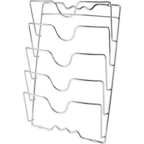 Support De Couverture De Pot - 5 Niveaux - En Acier Inoxydable - Pour Rangement Mural En Cuisine - 1 Pièce (1/4)