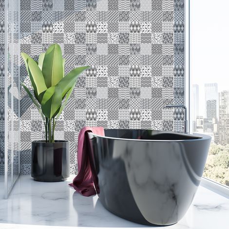 Sticker Mural Carrelage adhésif Cuisine Salle de Bain - 60 STICKERS CARRELAGES AZULEJOS VERONIA - 60stickers10x10cm (1/4)