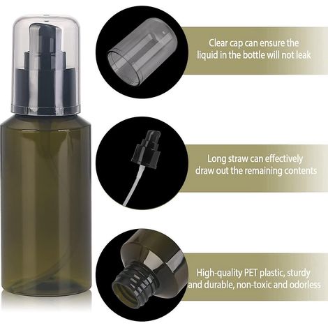 mini Distributeur Portable Avec Pompe Et Couvercle Pour Shampooing, Aprs-shampooing, Savon De Douche, Savon Pour Les Mains, Lotion, Huile Essentie (1/4)