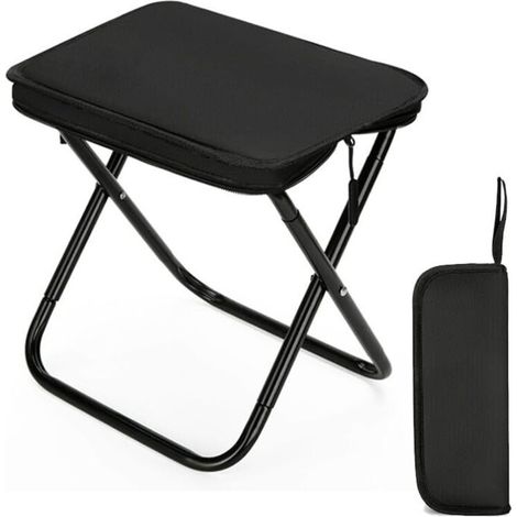 Mini-Klappstuhl für den Außenbereich, faltbarer Campinghocker, Mini-Campingstuhl mit Tragetasche mit Reißverschluss, zum Angeln, Camping, Reisen, Wandern, Strand, Grillen