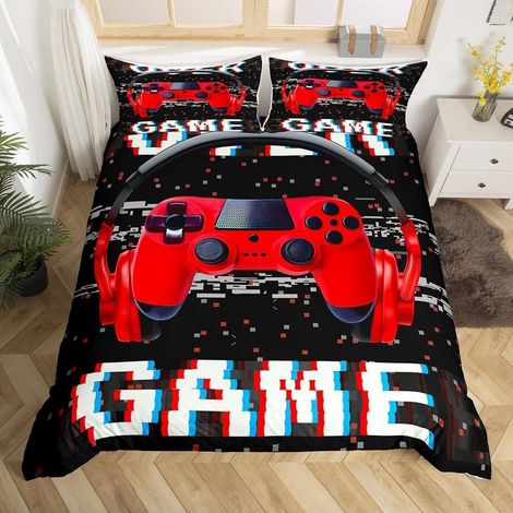Bettwäsche-Set 155x220 cm mit 3D Gaming-Motiv für Jungen