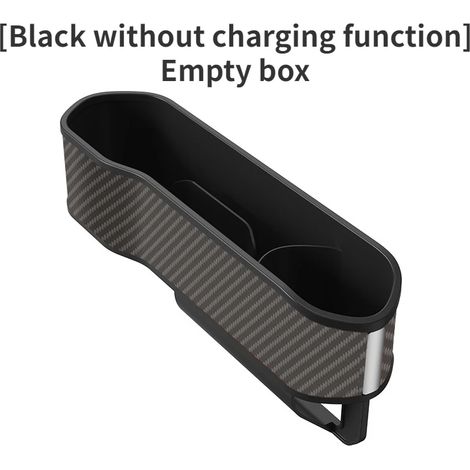 (Style boîte noire) Organisateur de siège auto avec porte-gobelet, poche latérale pour console centrale et chargeur (Type-C, Lightning) (1/5)