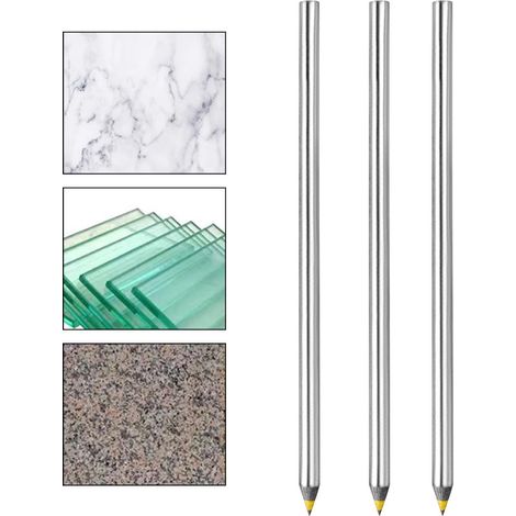 Lot de 3 pointes à tracer en carbure d'alliage pour la découpe du métal, du bois, du verre et du carrelage stylo de marquage pour le travail du métal et du bois outils à main (1/4)