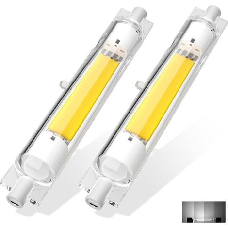 Ampoule LED R7s R7S LED 118mm Dimmable 13W Blanc Chaud 3000K Sans Scintillement, Linéaire Ampoule LED R7S 118mm Remplacer Lampe Halogène J118 200W, 2000LM, 360 Degrés R7S COB LED Tubes (1/4)