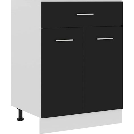 Maison Exclusive - Armoire à tiroirs "Lyon" Noir 60 x 46 x 81,5 cm Bois d'ingénierie (1/5)