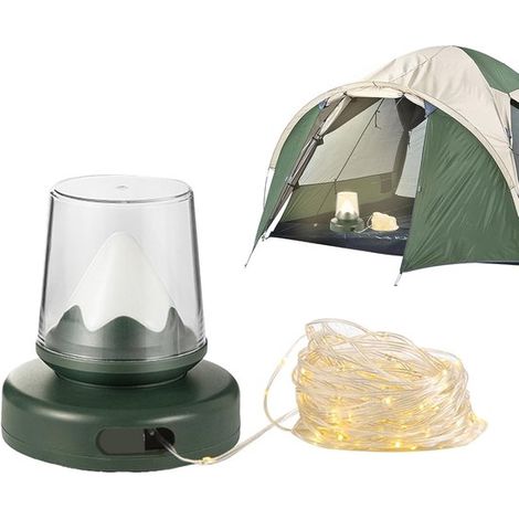 Campingbeleuchtung Lichterkette Zeltlaterne Schnell verstaubare einziehbare 10 m lange wiederaufladbare wasserdichte und tragbare für Pavillons (1/5)