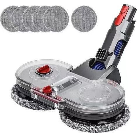Tête de Vadrouille Electrique pour convient à Dyson V7/V8/V10/V11/V15 Aspirateur avec Réservoir d'eau Amovible, 6 Vadrouille Lavable + 1 réservoir de Remplissage (V7/V8/V10/V11/V15) (1/5)