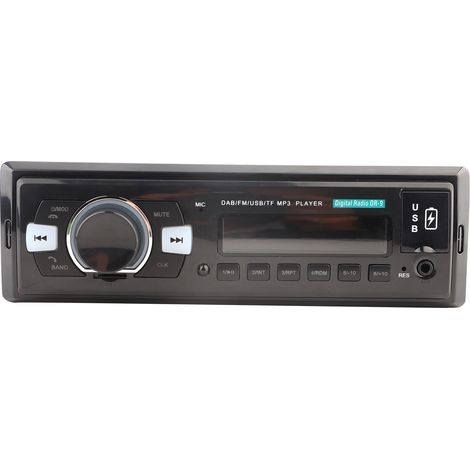 Radio numérique DAB avec Bluetooth, lecteur de cartes, lecteur de clés USB, MP3, deux ports USB