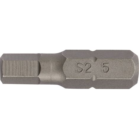 TECWERK Bit P829174 1/4 Zoll 2 mm L 25 mm 6,3 mm DIN 3126, ISO 1173, Form C 6,3, Profilgröße: 2,5 mm, Länge: 25 mm