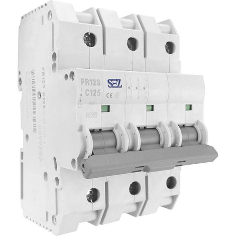 fusible de disjoncteur de surintensité eska S-KA C125A 3P 10KA triphasé (1/5)