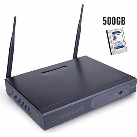 Dvr Nvr 4 Wireless Wifi Onvif Cloud Videoregistrate + Hard Disk 500gb