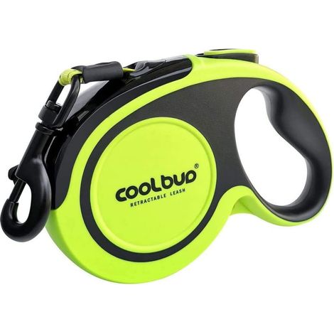 Laisse Chien Enrouleur de 5M Jusqu'à 50kg Ruban en Nylon Solide avec Un Boutton S’arrêter et Bloquer Laisse Rétractable pour Gros/Moyens/Petits Chiens (1/5)