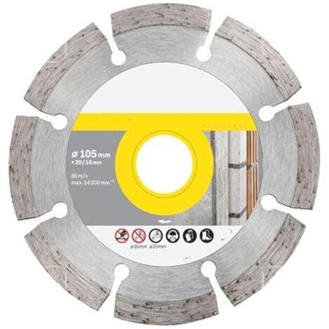 BUNTHAUS PA Disque de coupe diamanté pour meuleuse de pierre, béton armé, granit, 105 mm (1/4)