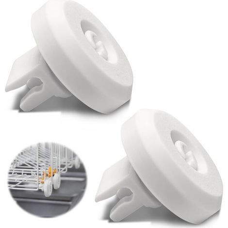 Geschirrspülerrollen für Miele 2372352 – 2er-Set Ersatzrollen für den unteren Korb, kompatibel mit dem Miele Geschirrspüler 2372352, für leichteres Gleiten des Korbs (1/5)