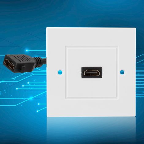 Panneau mural HDMI blanc avec câble pour hôtels, maisons, bureaux, immeubles de bureaux (norme américaine) (1/5)