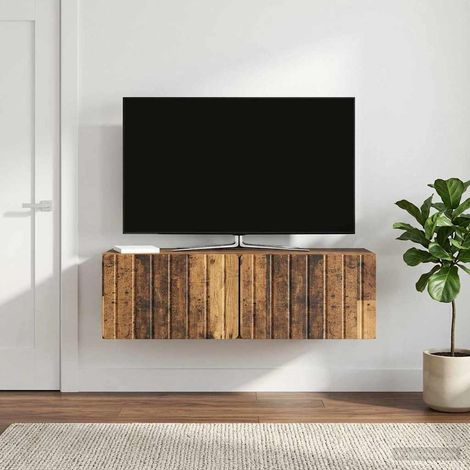 vidaXL Wall-Mounted TV Cabinet 98 x 31 x 30 cm Old Wood (1/5)