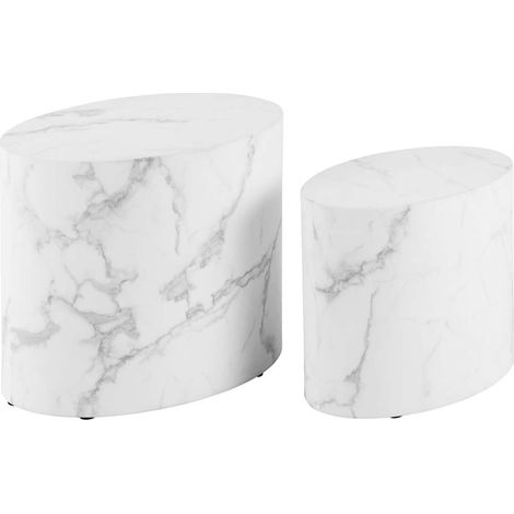 Mice Couchtisch Satz von 2 Stk. weiß.