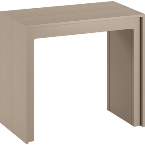Nivara, Consolle allungabile in MDF Tortora (90cm X 42,5/302,5cm H. 78cm) Made in Italy Duzzle (1/5)