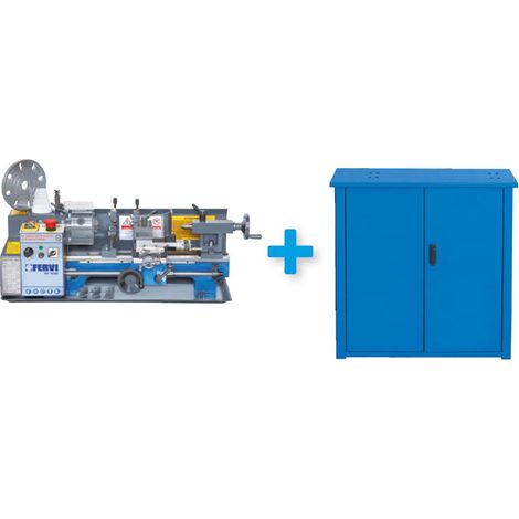 Tornio parallelo per metallo + banco FERVI KIT0224 - ( 0716S+0716/B )