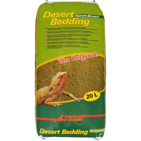 Lucky Reptile Desert Bedding - substrato per terrari deserticoli vari colori - Colore: Nature Brown - Formato: 20 L (1/4)