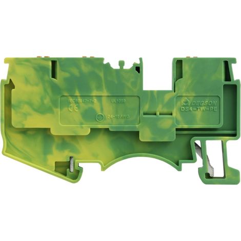 Connettore a innesto rapido per barra collettiva PE, 3 fili, 1P, giallo-verde, 4 mm². (1/4)