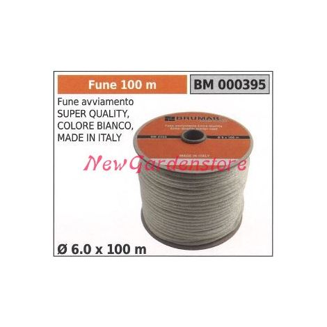 Cuerda de arranque de calidad superior color blanco Ø  6,0 x 100m 000395