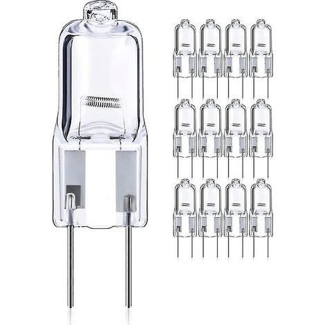 Lot de 12 ampoules halogènes 50 W GY6.35/G6.35 à intensité variable, culot bipolaire 12 V, T4 G6.35, 820 lm (1/5)