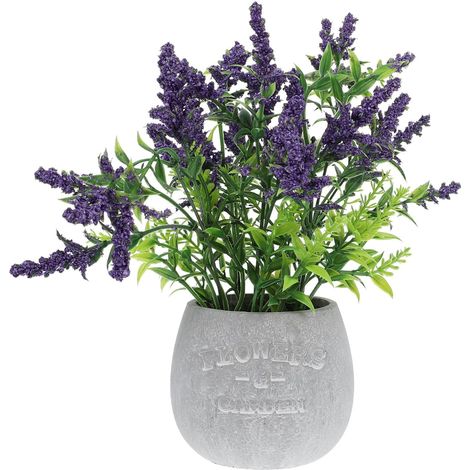 Lavande Apaisant Bonsaï de Pot Artificielle Réaliste pour Plastique Matériau et Pulpe Style Naturel et Élégant Décoration Intérieure Maison et Bureau (1/5)