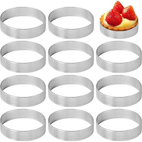12-teiliges Gebäckring-Set, 6 cm Durchmesser, Tarteletteringe und -formen (1/5)