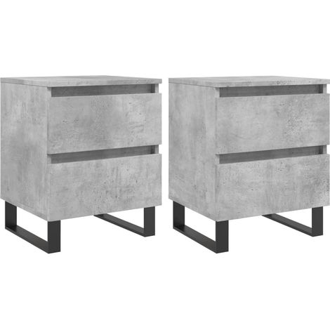 Maison Exclusive - Comodini 2pz Grigio Cemento 40x35x50 cm in Legno Multistrato