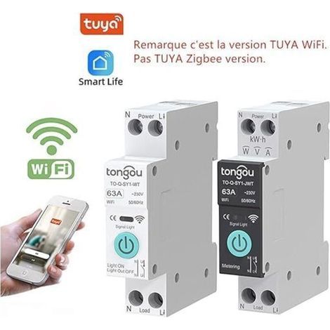 NNOVAT 1P 6A 10A 16A 20A 25A 32A 40A 50A 63A TUYA Zigbee Smart Circuit Switch Smart Home Wireless Remote Control WiFi With/No Metering (16A with metering) (1/3)