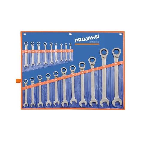 Projahn GearTech Schlüssel Satz Rolltasche 20-tlg., klassik 6 - 7 - 8 - 9 - 10 - 11 - 12 - 13 - 14 - 15 - 16 - 17 - 18 - 19 - 21 - 22 - 24 - 27 - 30 - (1/3)