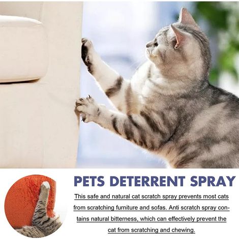 Kratzschutzspray für Haustiere, Kratzschutzspray für Katzen, Schutz für Türen und Sofas/Möbel, Spray zur Abgrenzung von Bereichen – Kratzschutzspray für Haustiere -- DTEKGAZ (1/4)