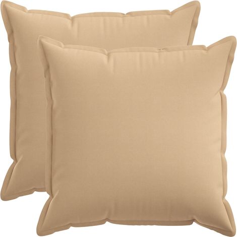 Funda de almohada 2 pcs HOUTEN Crema 80 x 80 cm Lino Sintético vidaXL (1/5)
