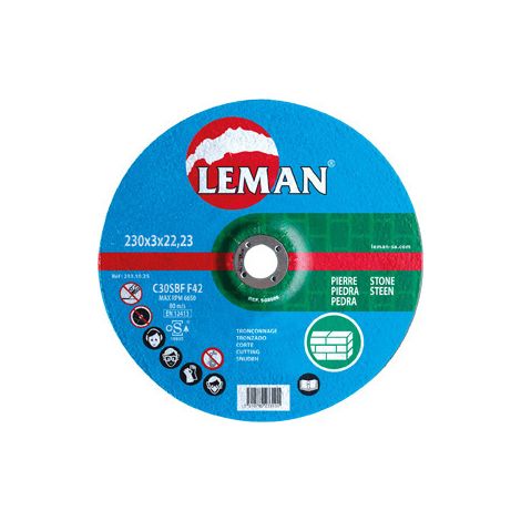 Disque à tronçonner pour pierre 115x3mm 113.10.25 leman (1/2)