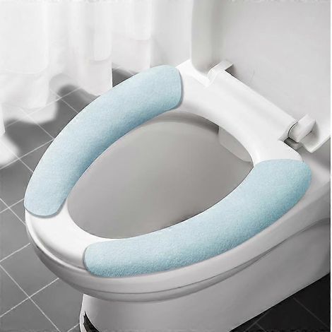 1 Paar universelle WC-Sitzschoner, selbstklebender WC-Sitzbezug (1/4)
