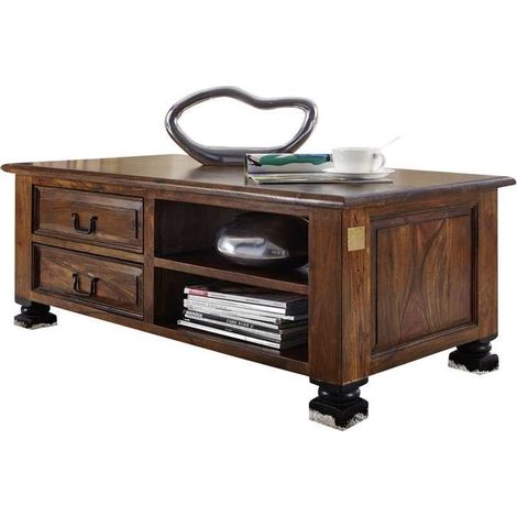 Couchtisch Sheesham 115x60x45 braun lackiert NEW BOSTON 204