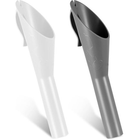Entonnoir à carburant, entonnoir pour filtre à carburant, entonnoir pour ravitaillement de réservoir de voiture (un blanc, un gris) (1/5)