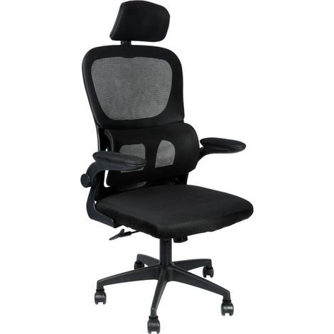 Chaise Bureau Ergonomique, Fauteuil de Bureau en Maille Support Lombaire Appui-tête Accoudoirs Réglables (1/5)