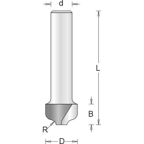 8 mm fraise à doucine à font plat 12.7x50x2 HIKOKI 754090