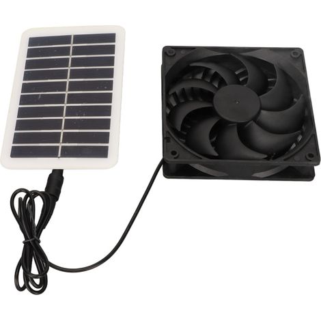 Tragbarer, solarbetriebener 3-Watt-Abluftventilator, energiesparend und geruchsbeseitigend, ideal für Tierzwinger und Wohnmobile.