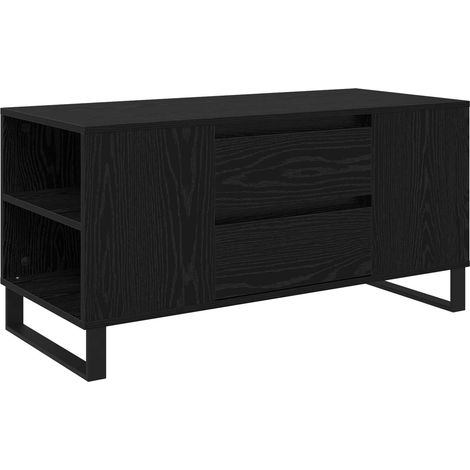Maison Exclusive - Couchtisch Schwarz Eichen-Optik 102 x 44,5 x 5