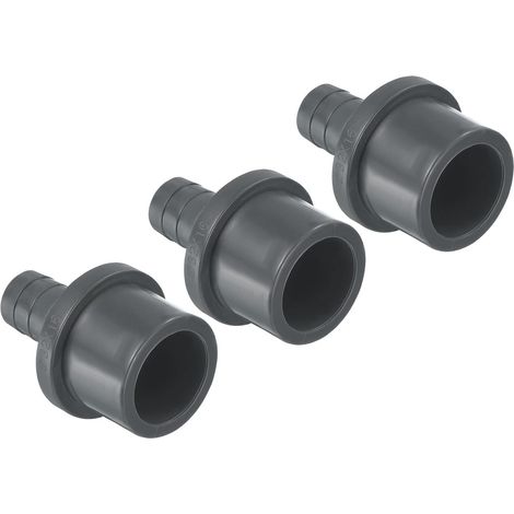 3 Raccord Réducteur Tuyau, UPVC 32mm à 16mm, Connecteur Barbelé Droit, Gris, Pour Salle De Bain Cuisine (1/5)
